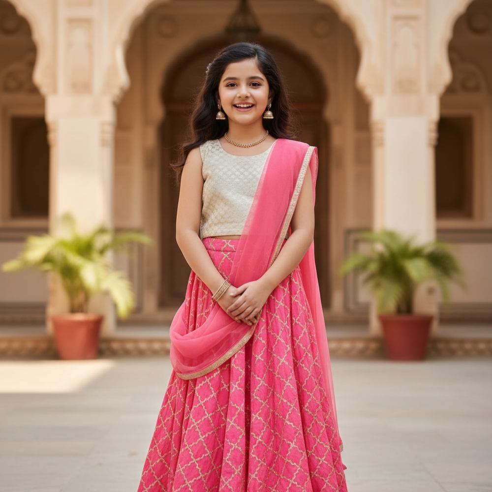Elegant Pink Kids Dress